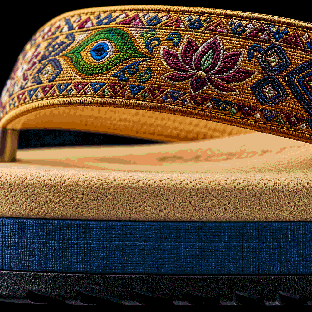 Madhubani embroidery close-up